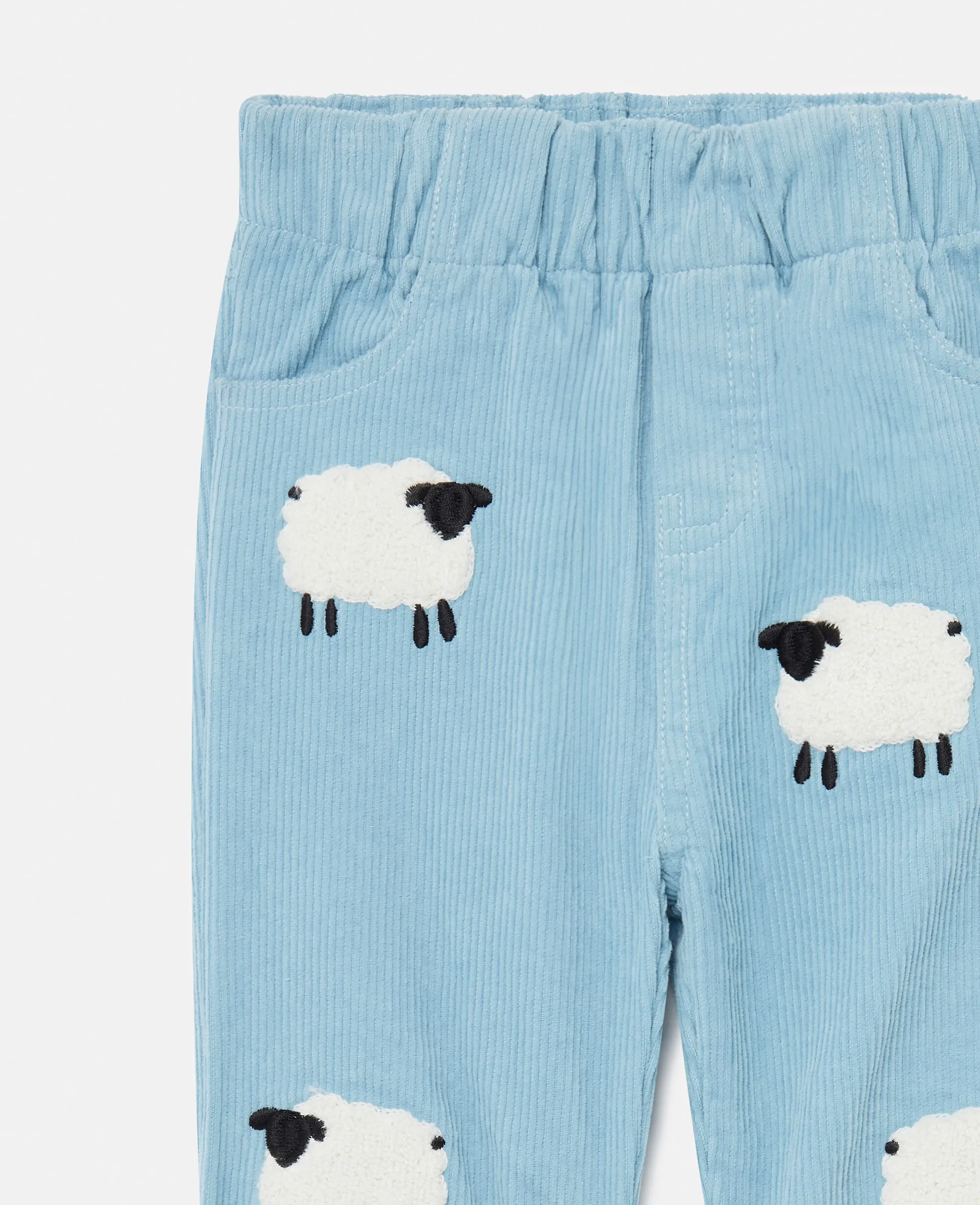 Sheep Pattern Denim Pants