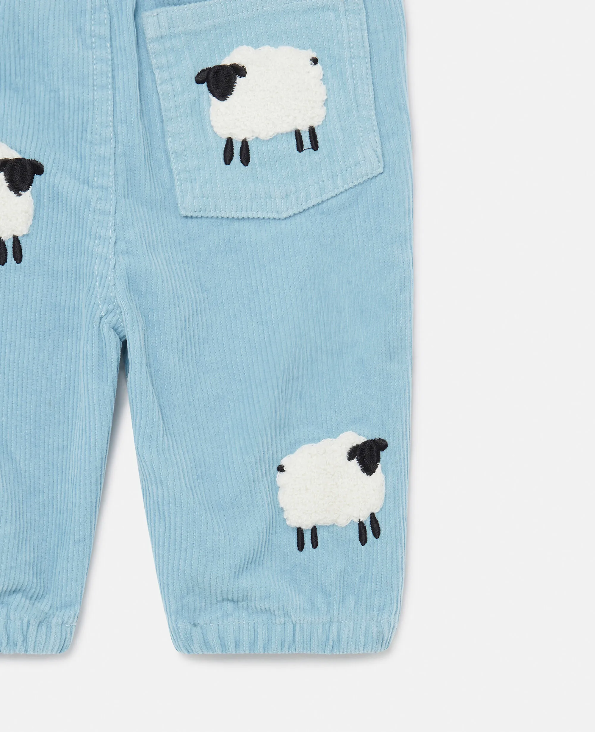 Sheep Pattern Denim Pants