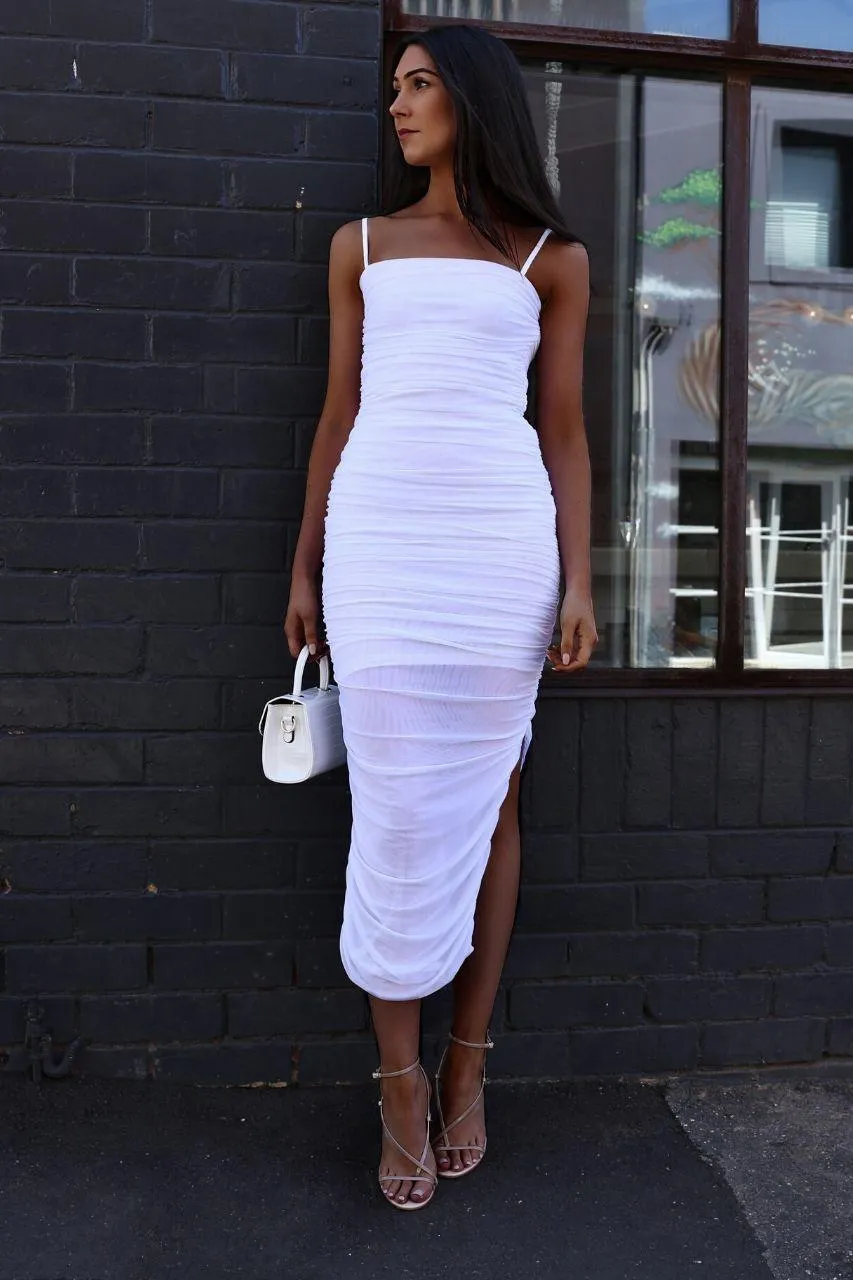 Sienna Midi Dress - White