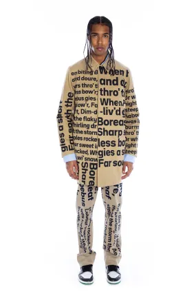 SILK SCREENED 'ROBERT BURNS' MEN'S MAC COAT