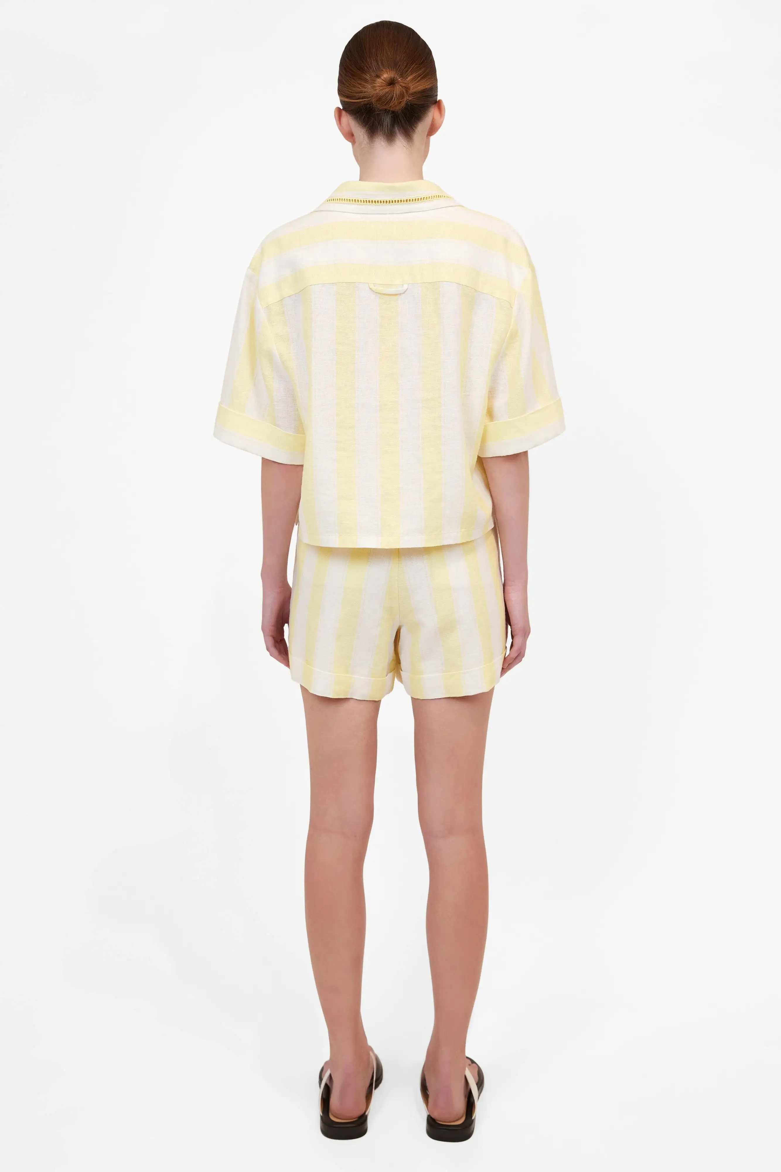 Simkhai - Keston Button Down Shirt - Lemon Stripe