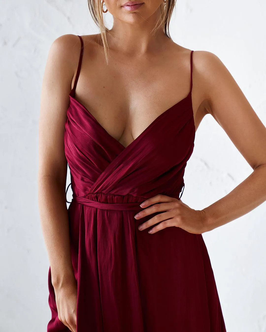 Siren Midi Dress - Wine