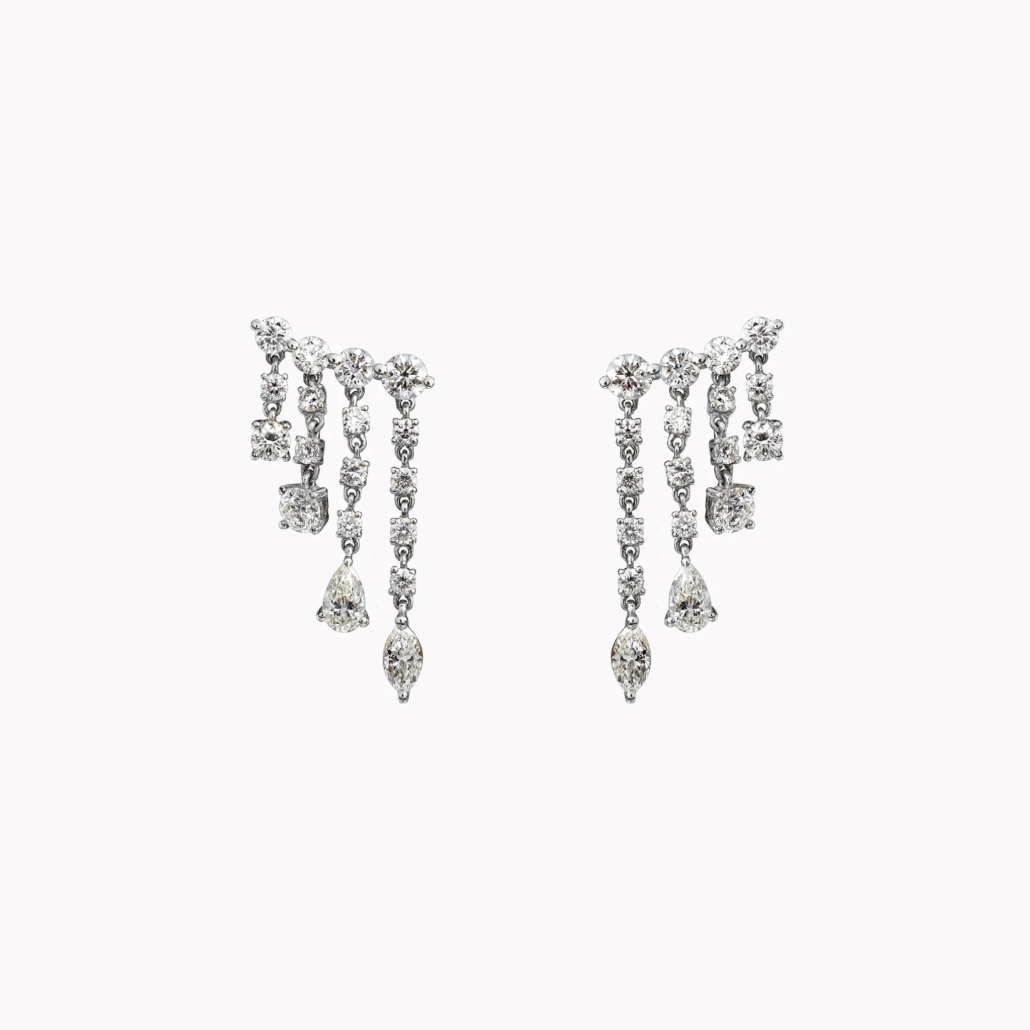 Small Rain Drop Diamond Earrings