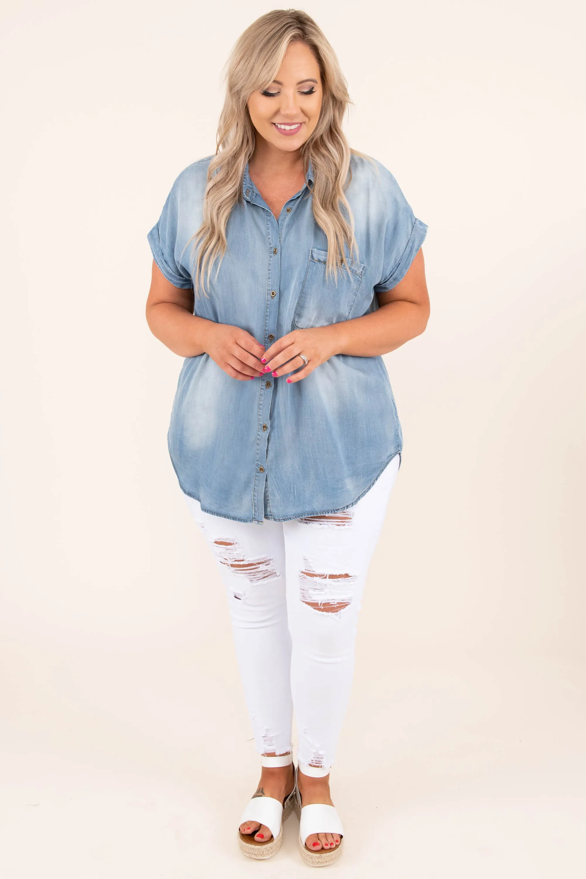 Social Wilds Top, Denim