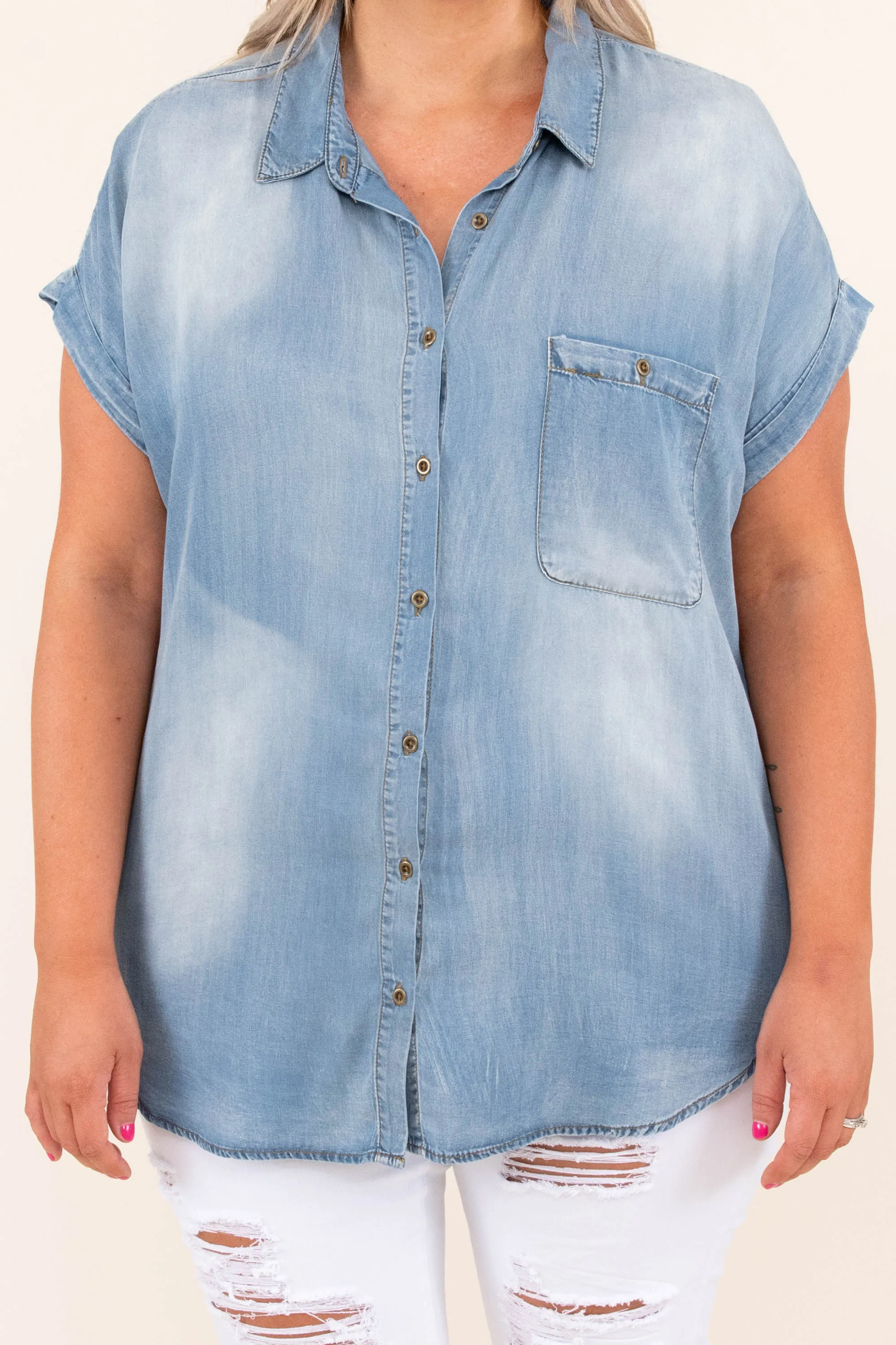 Social Wilds Top, Denim