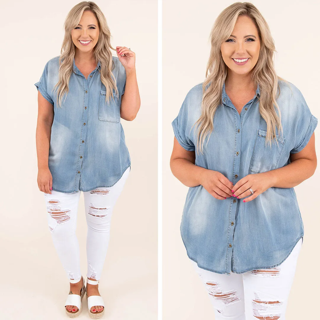 Social Wilds Top, Denim