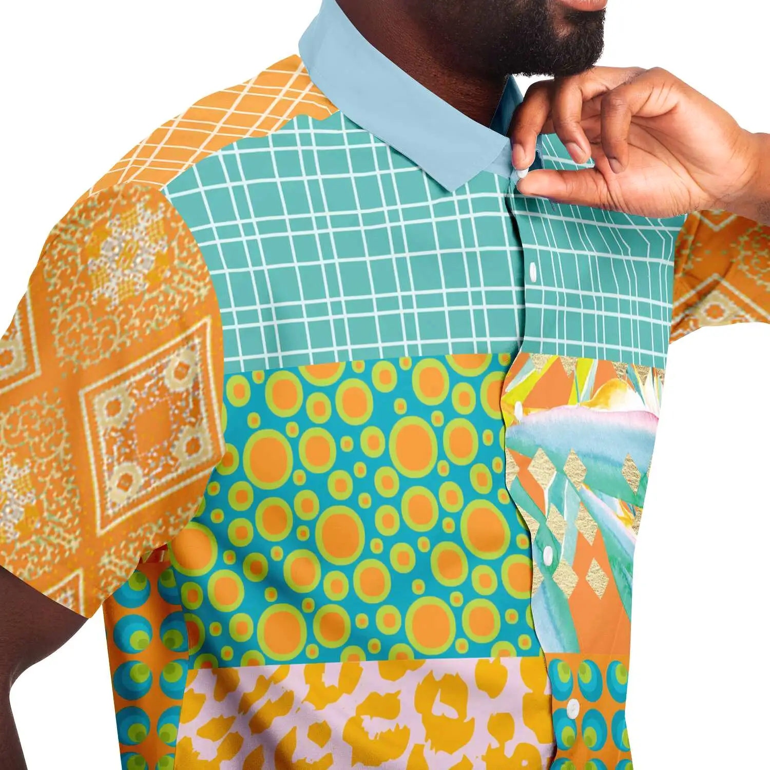 South Beach Short Sleeve Button Down Shirt