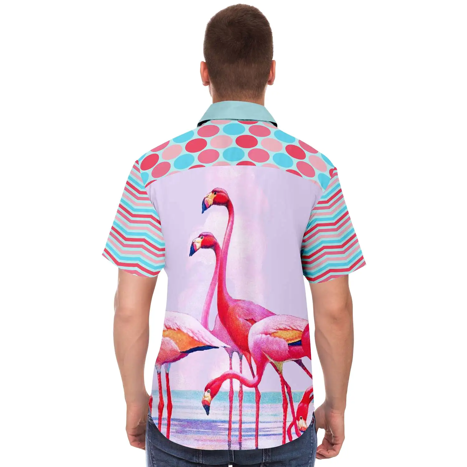 South Beach Short Sleeve Button Down Shirt