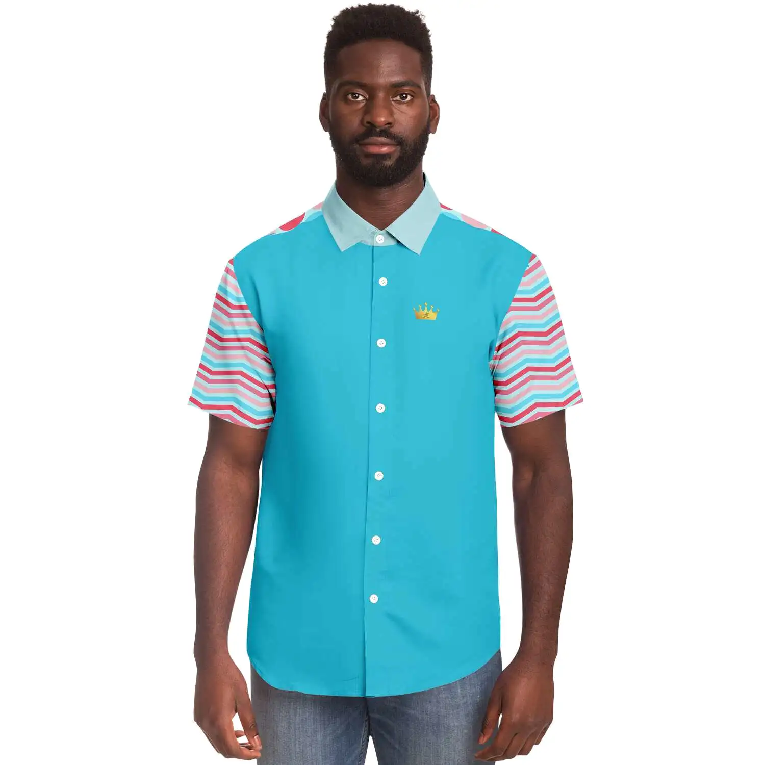 South Beach Short Sleeve Button Down Shirt