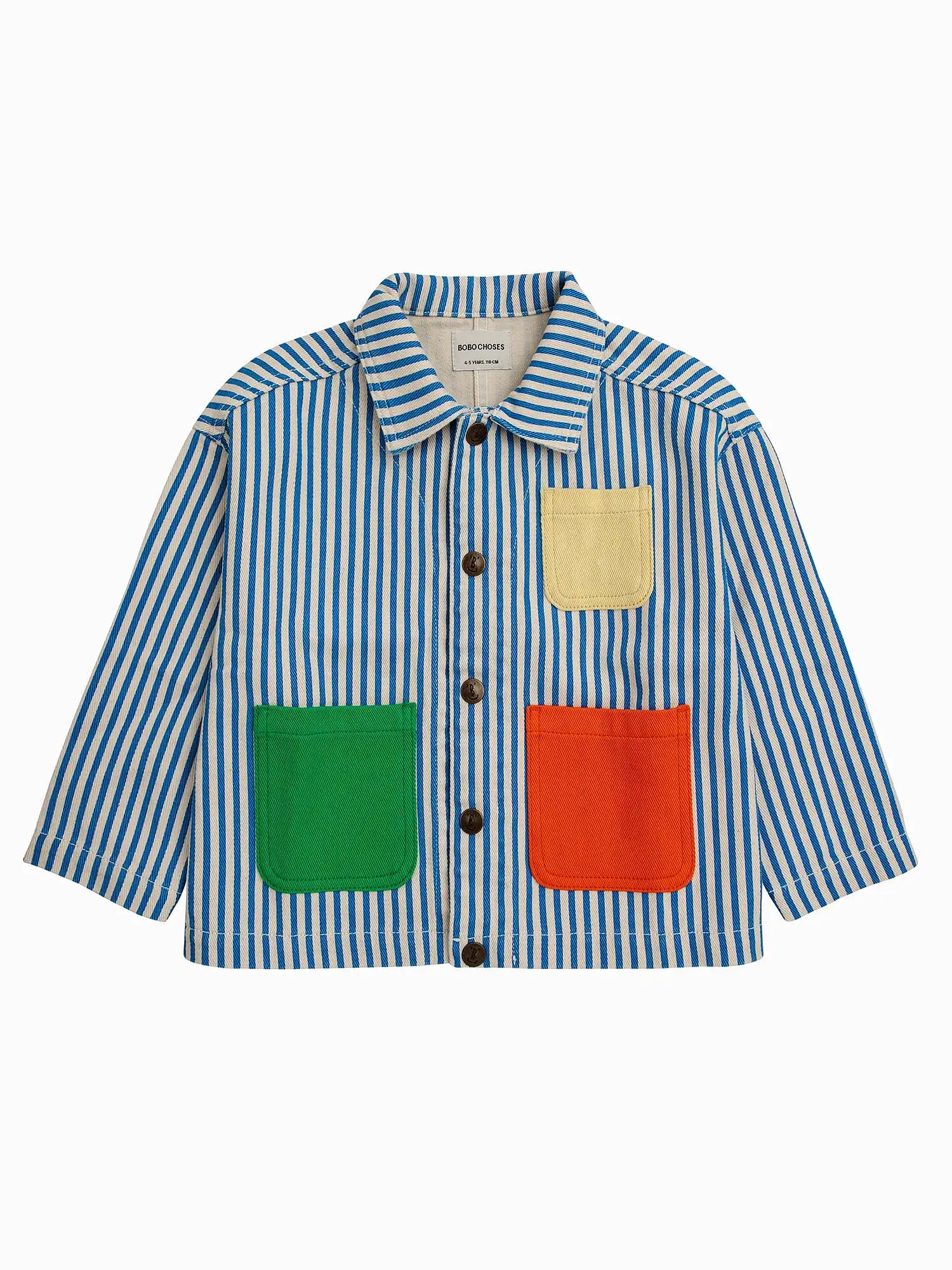 Striped Colour Block Denim Jacket