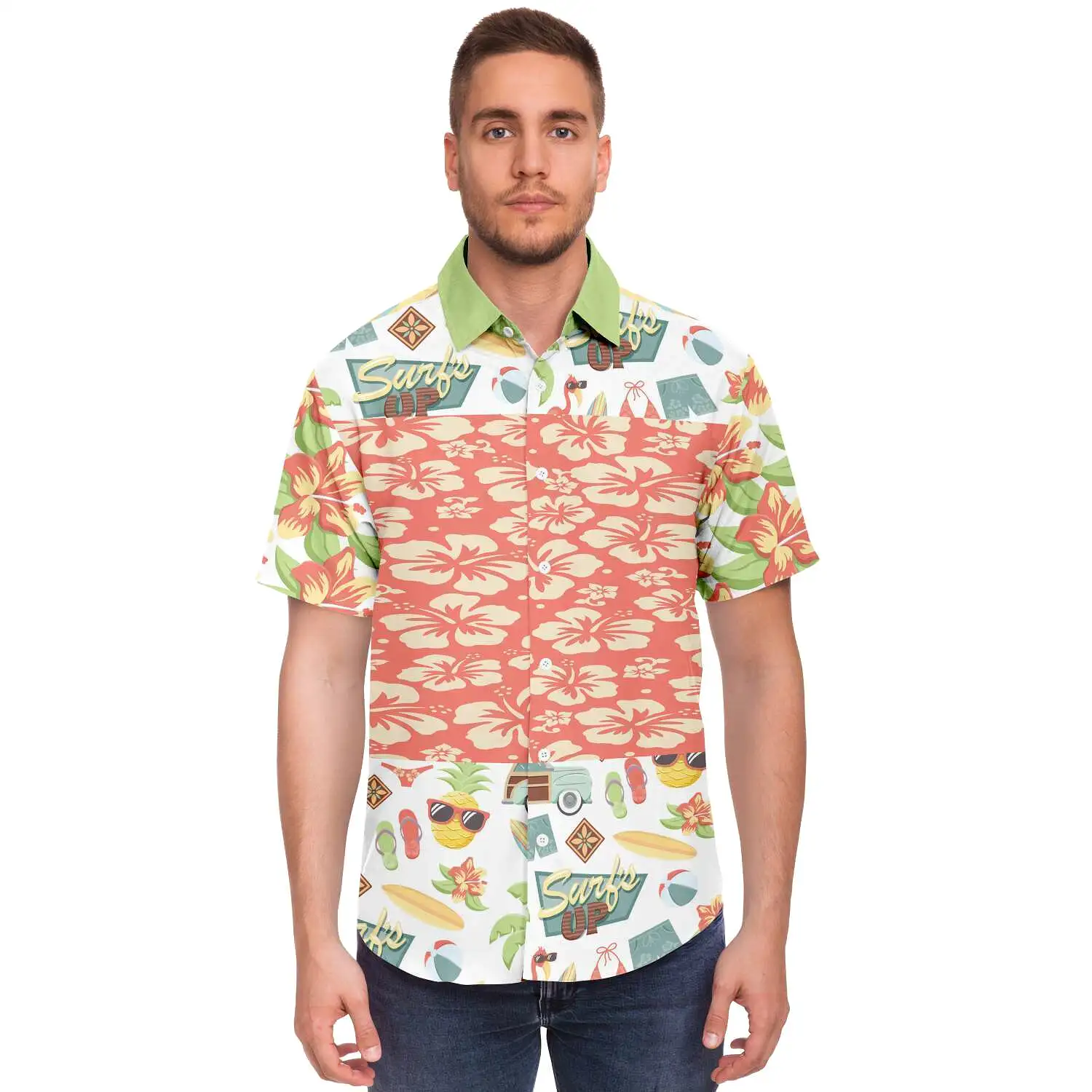 Surf's Up Kowabunga S/S Button Down Shirt