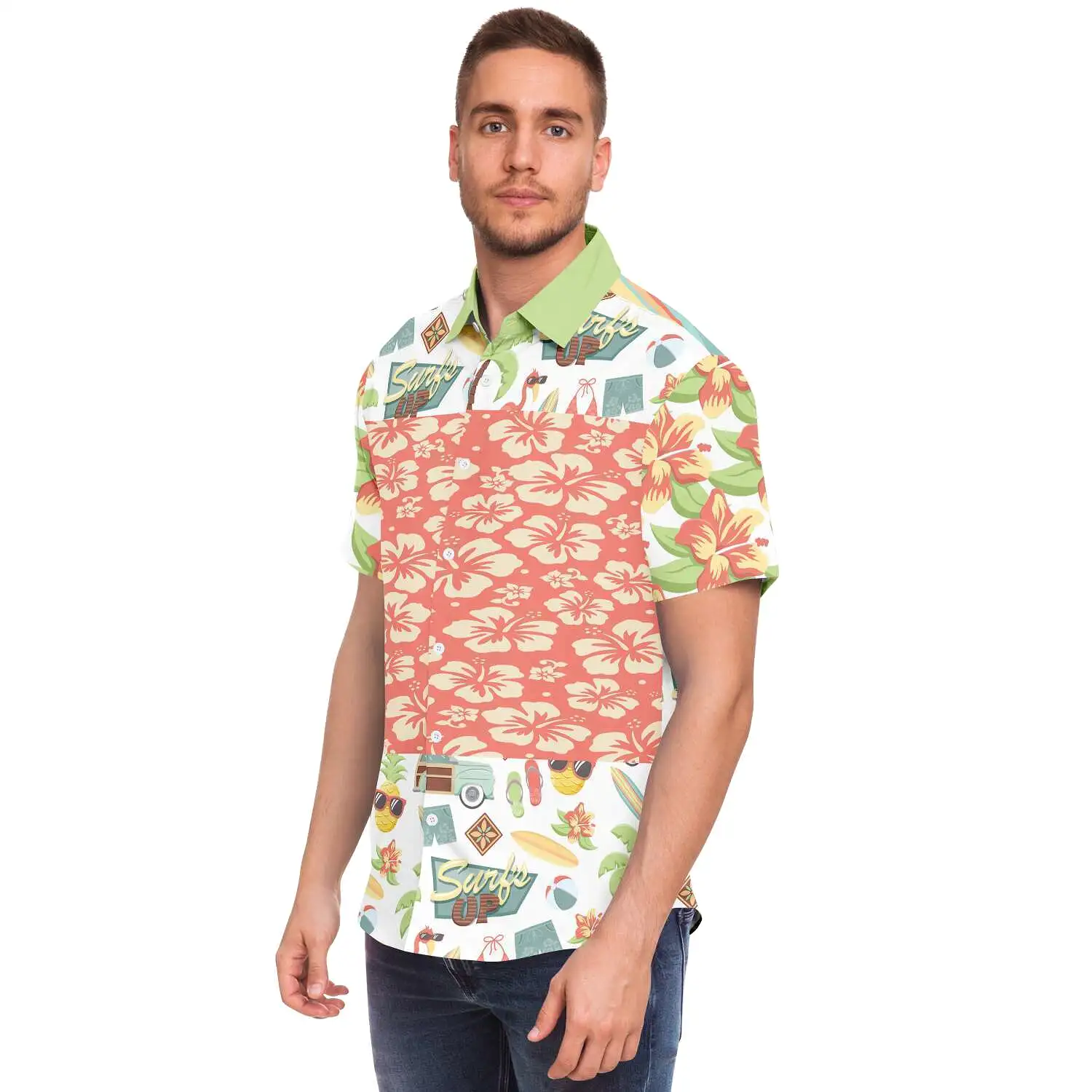 Surf's Up Kowabunga S/S Button Down Shirt