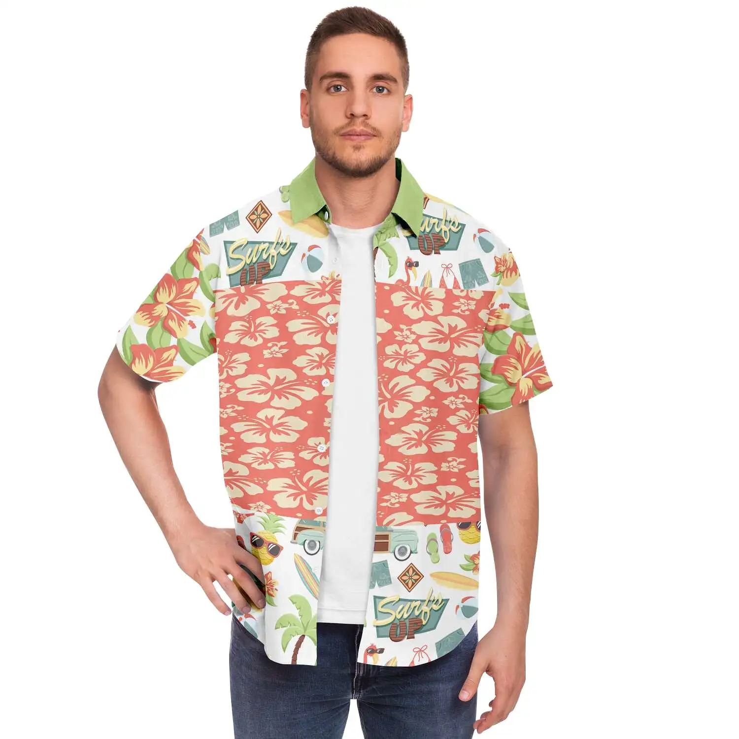 Surf's Up Kowabunga S/S Button Down Shirt