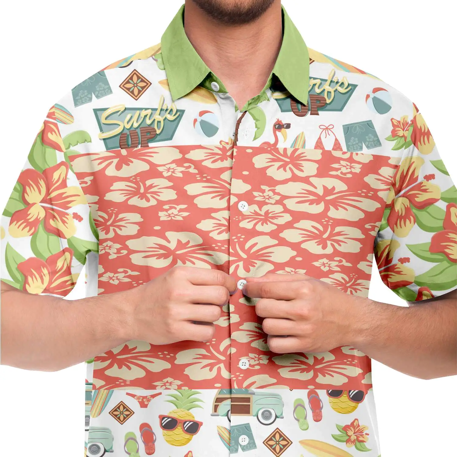 Surf's Up Kowabunga S/S Button Down Shirt