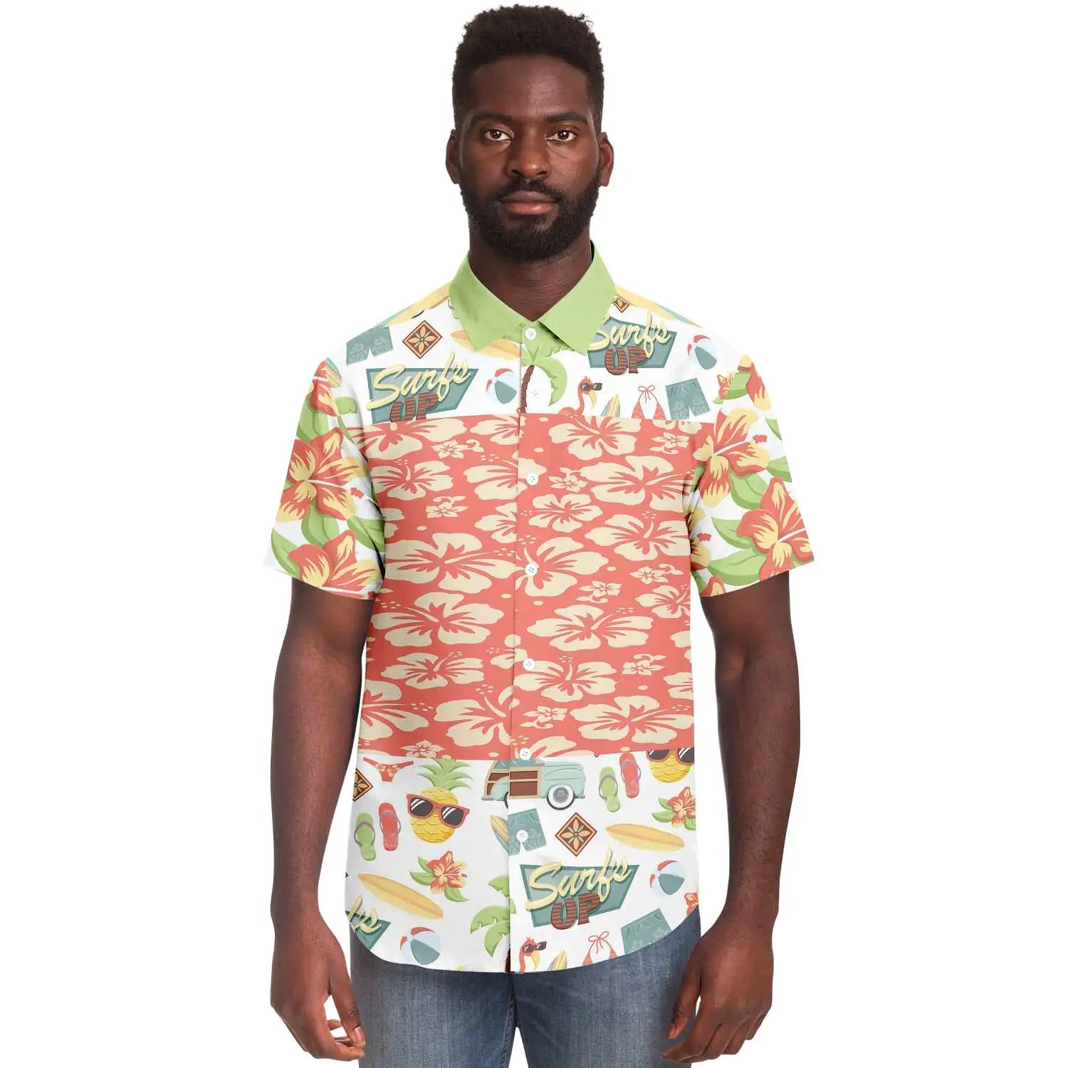 Surf's Up Kowabunga S/S Button Down Shirt