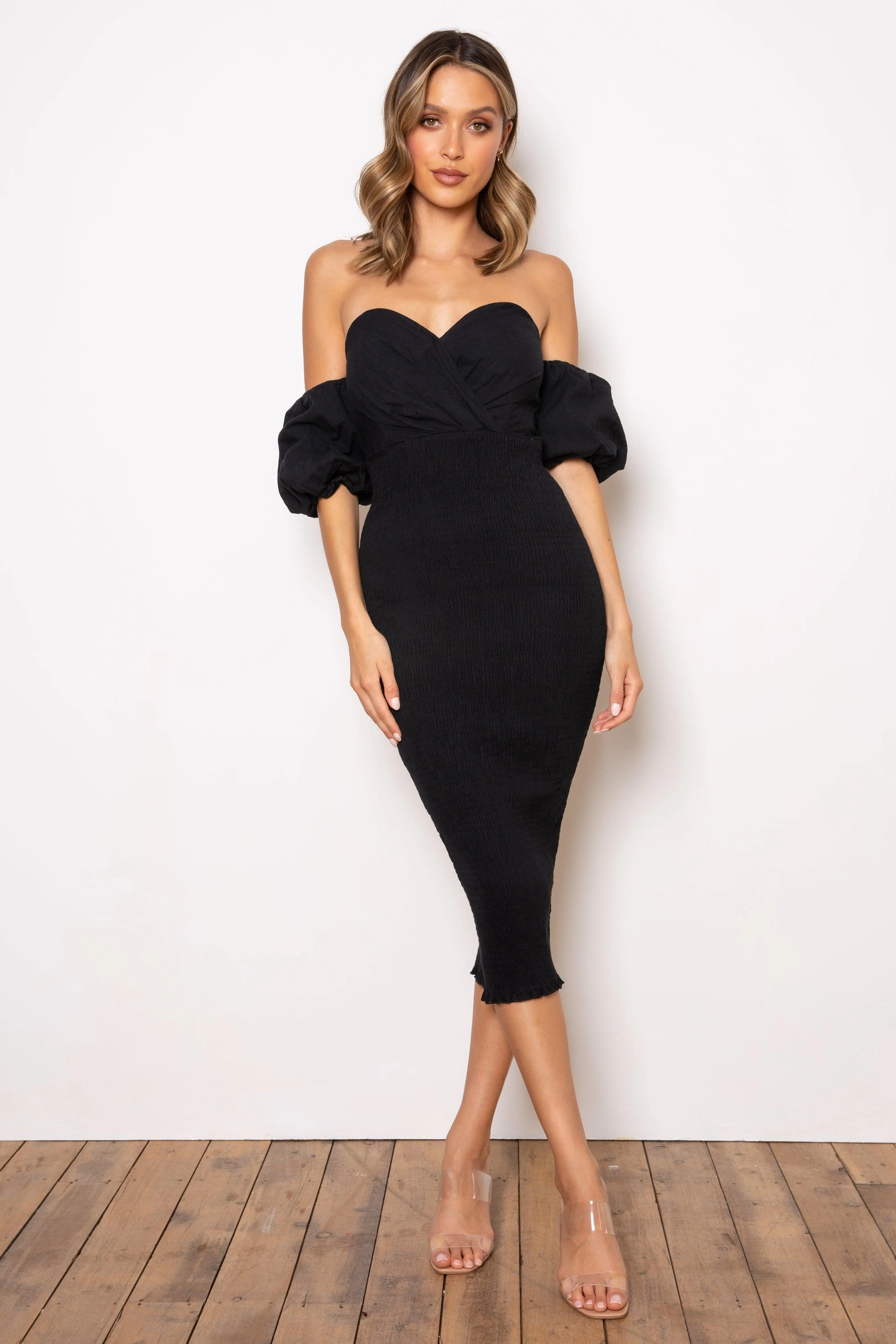 Sweetie Midi Dress - Black