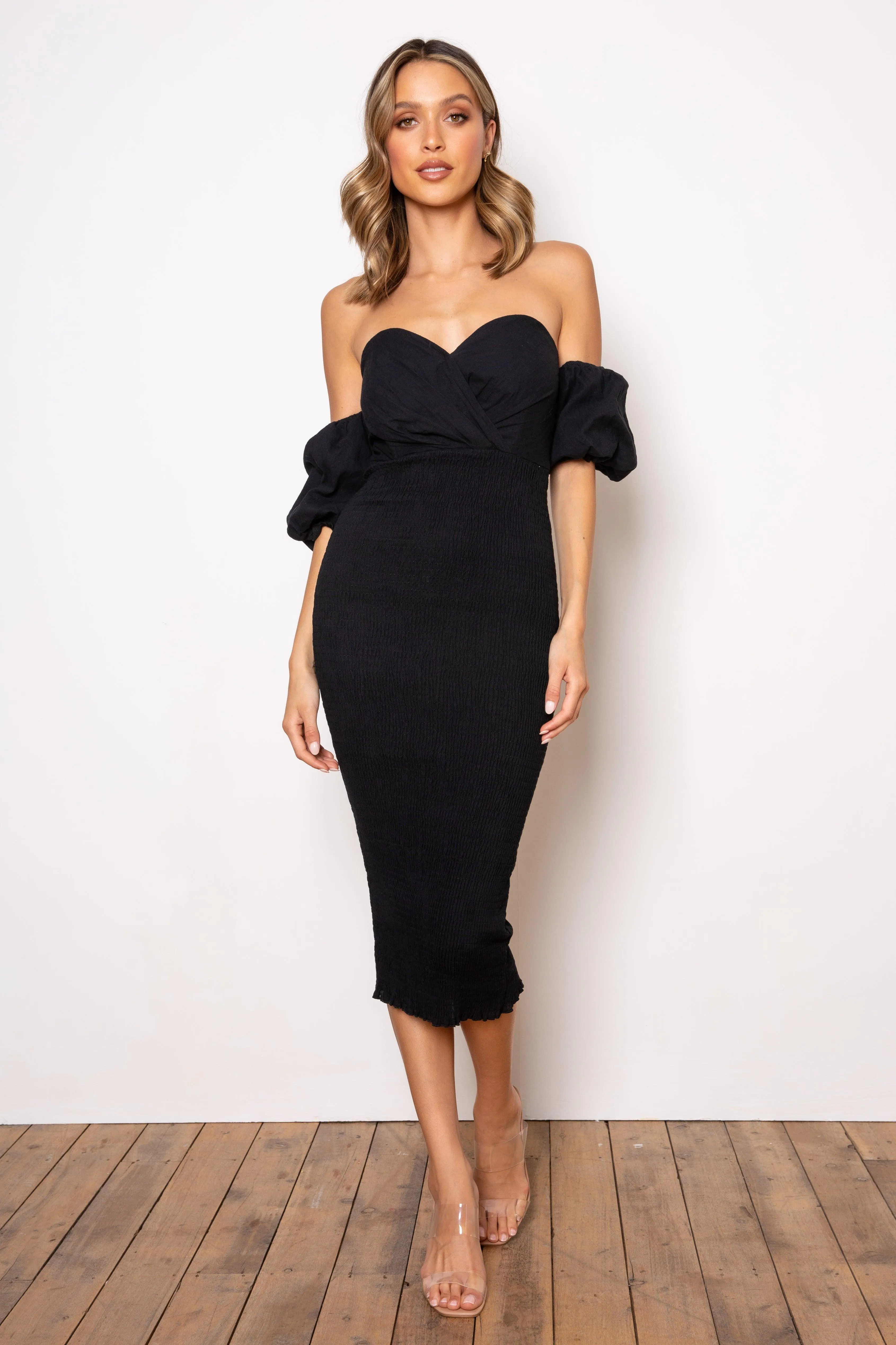 Sweetie Midi Dress - Black