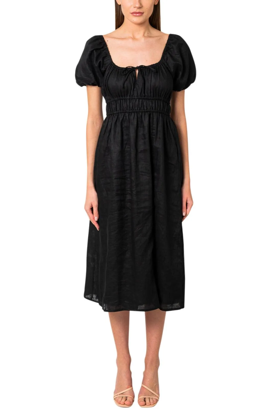 Terina Linen midi dress