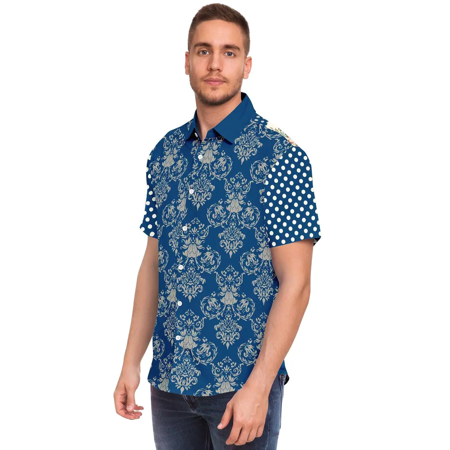 The Regal Beagle Short Sleeve Button Down Shirt