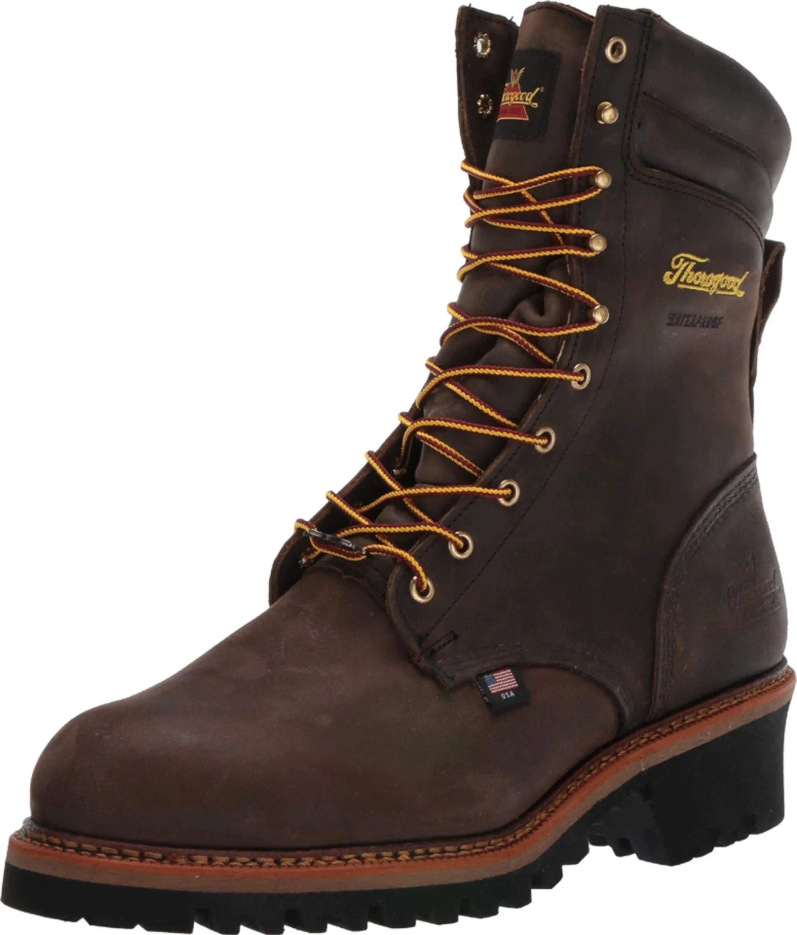 Thorogood Men's 9 Waterproof Logger Series Stud Horse Round Steel Toe Work Boot