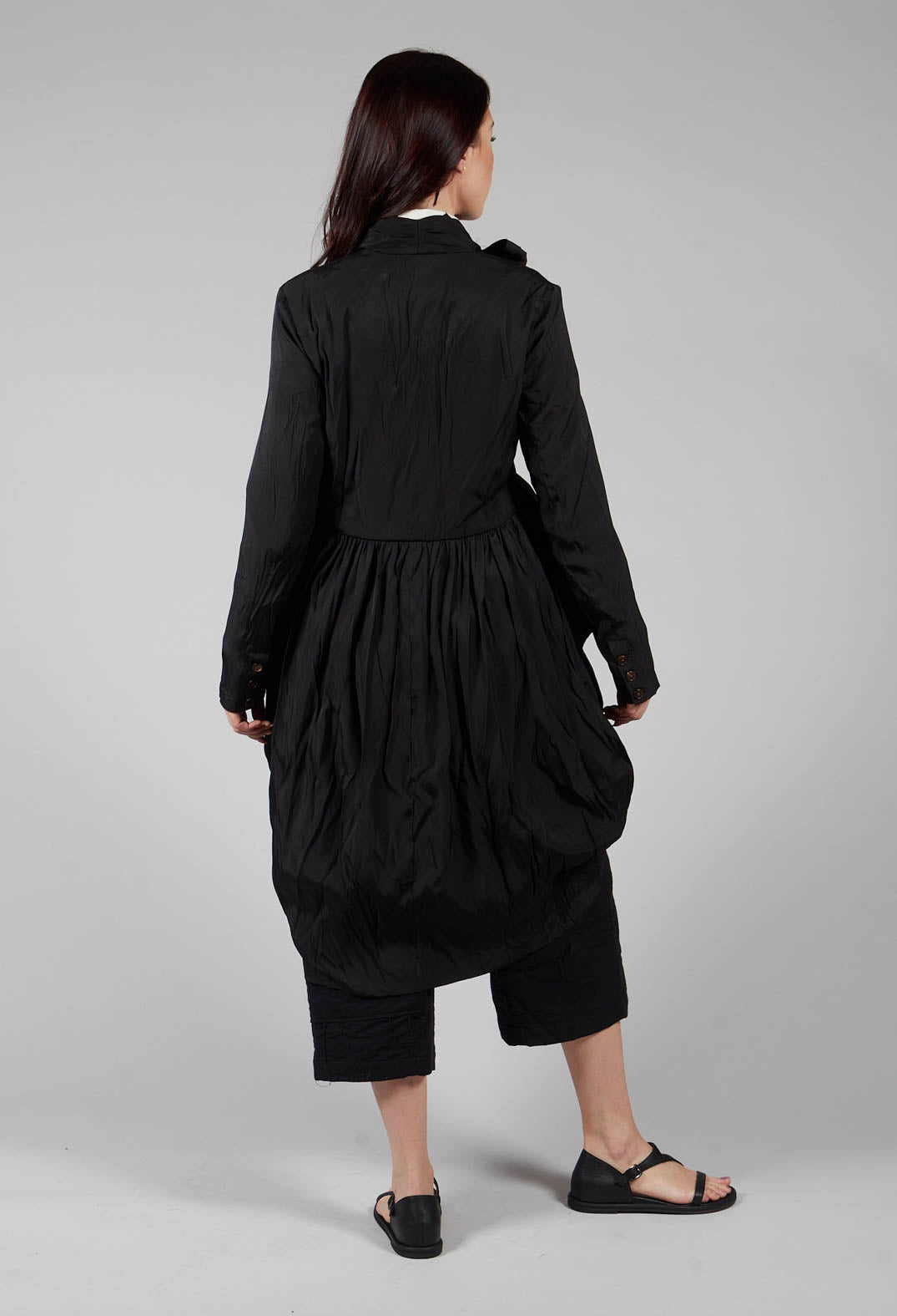 Treasury Drape Coat in Black