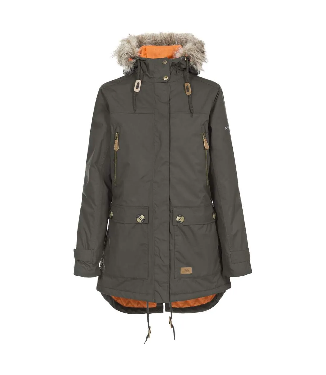 Trespass Womens/Ladies Clea Waterproof Parka Padded Jacket (Dark Khaki) - UTTP4500