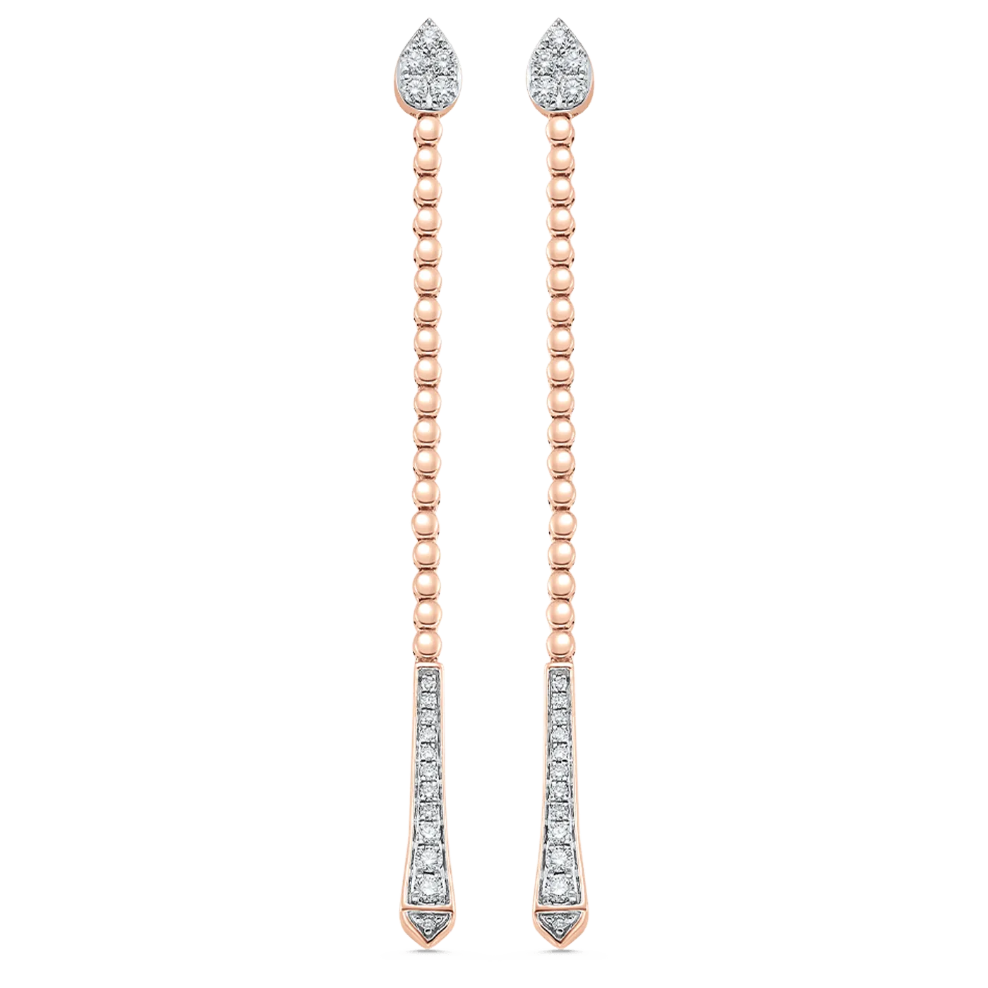 Unity Reverie Gold and Pear Diamond Drop Earrings