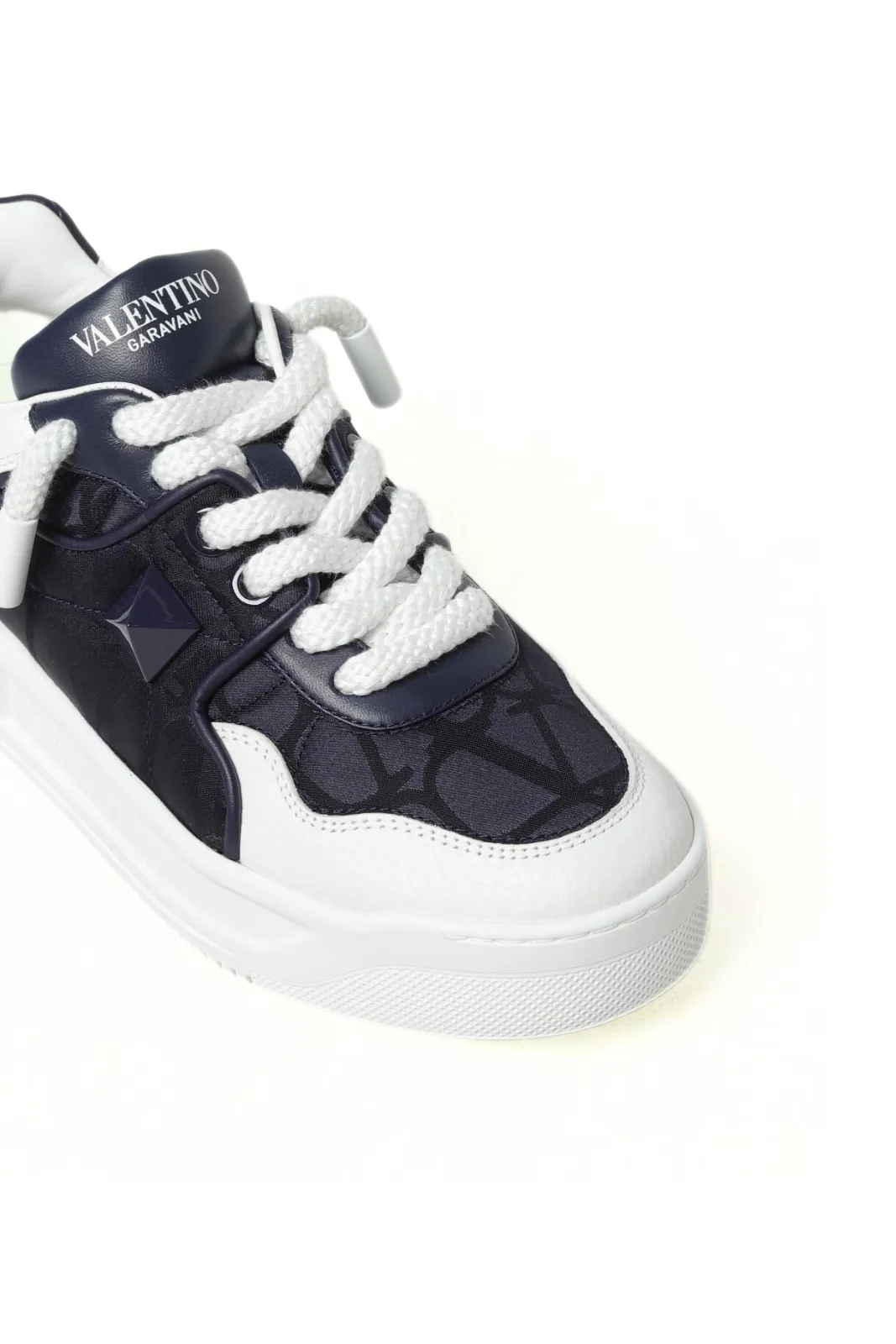 Valentino Garavani One Stud XL Sneakers Marine-Bianco