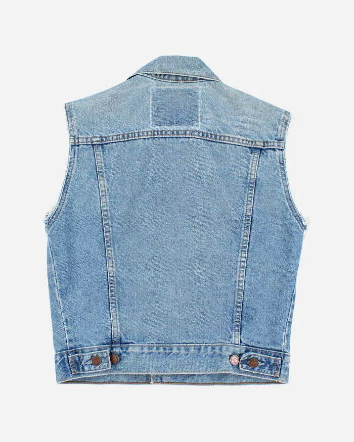 Vintage 90s Levi's Orange Tab Sleeveless Denim Jacket - M