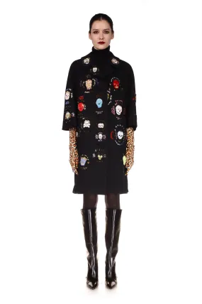 'WE ARE MADE OF STARS' PATCH POCKET COAT