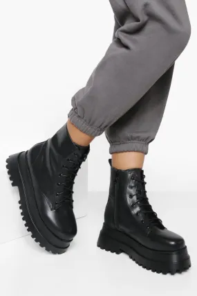 Wide Width Extreme Chunky Ankle Hiker Boot