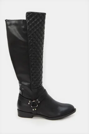 Women Black Embellished Boot