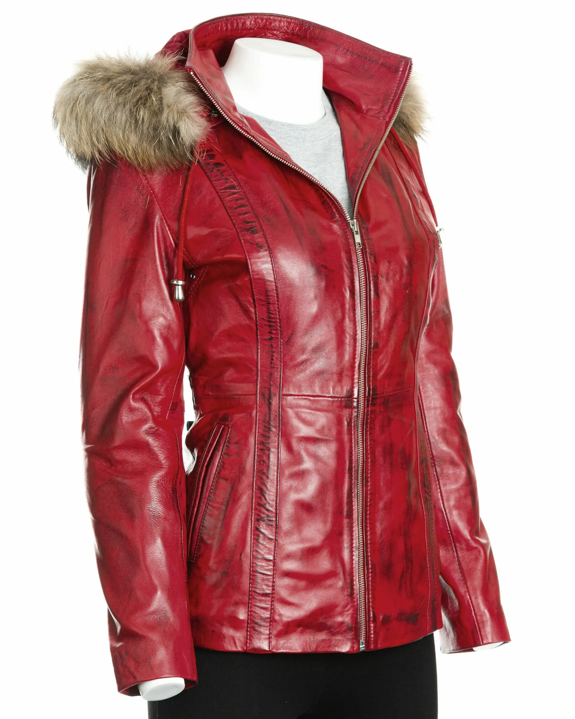 Women's Leather Parka Jacket: Beretta