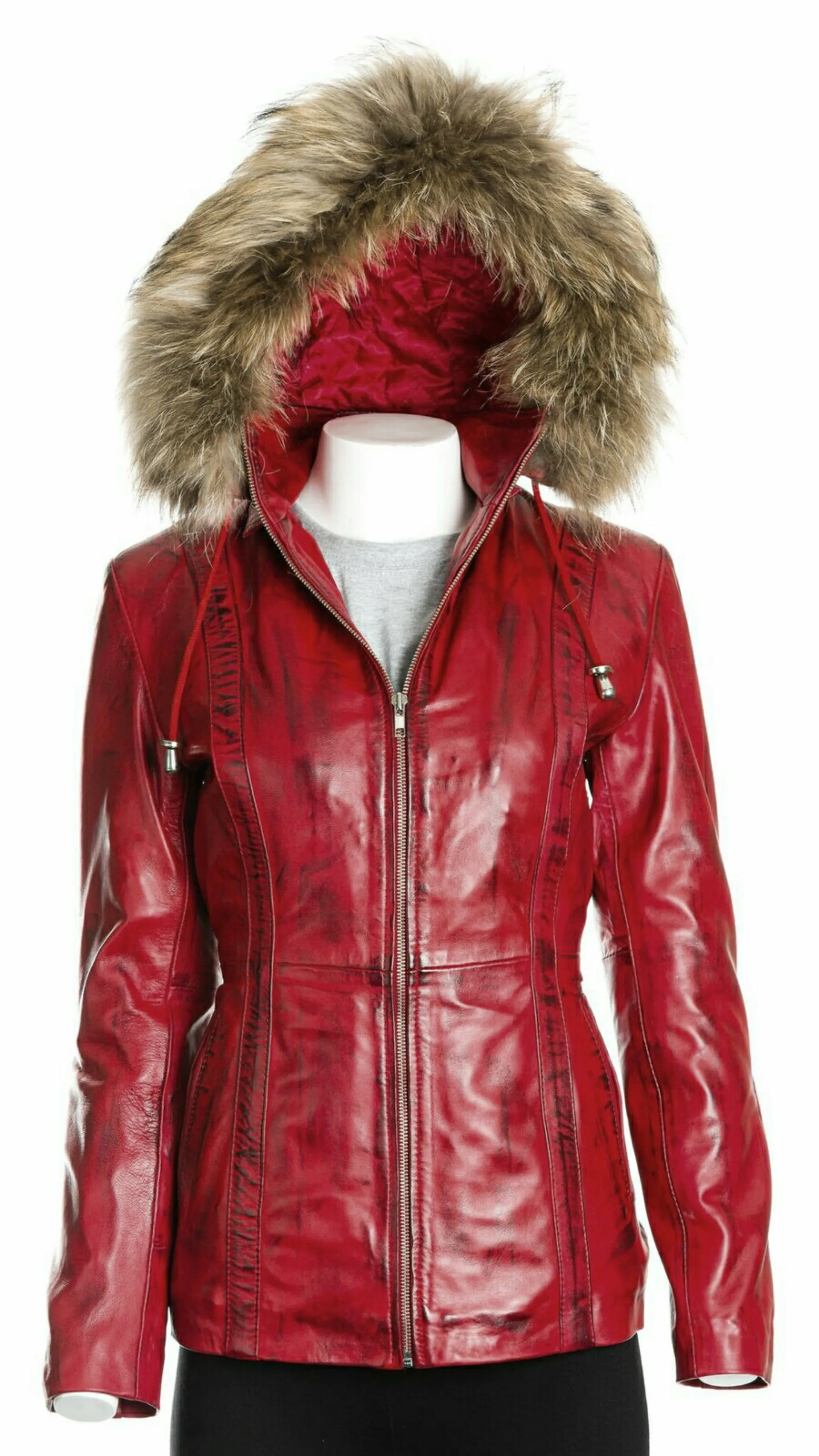 Women's Leather Parka Jacket: Beretta