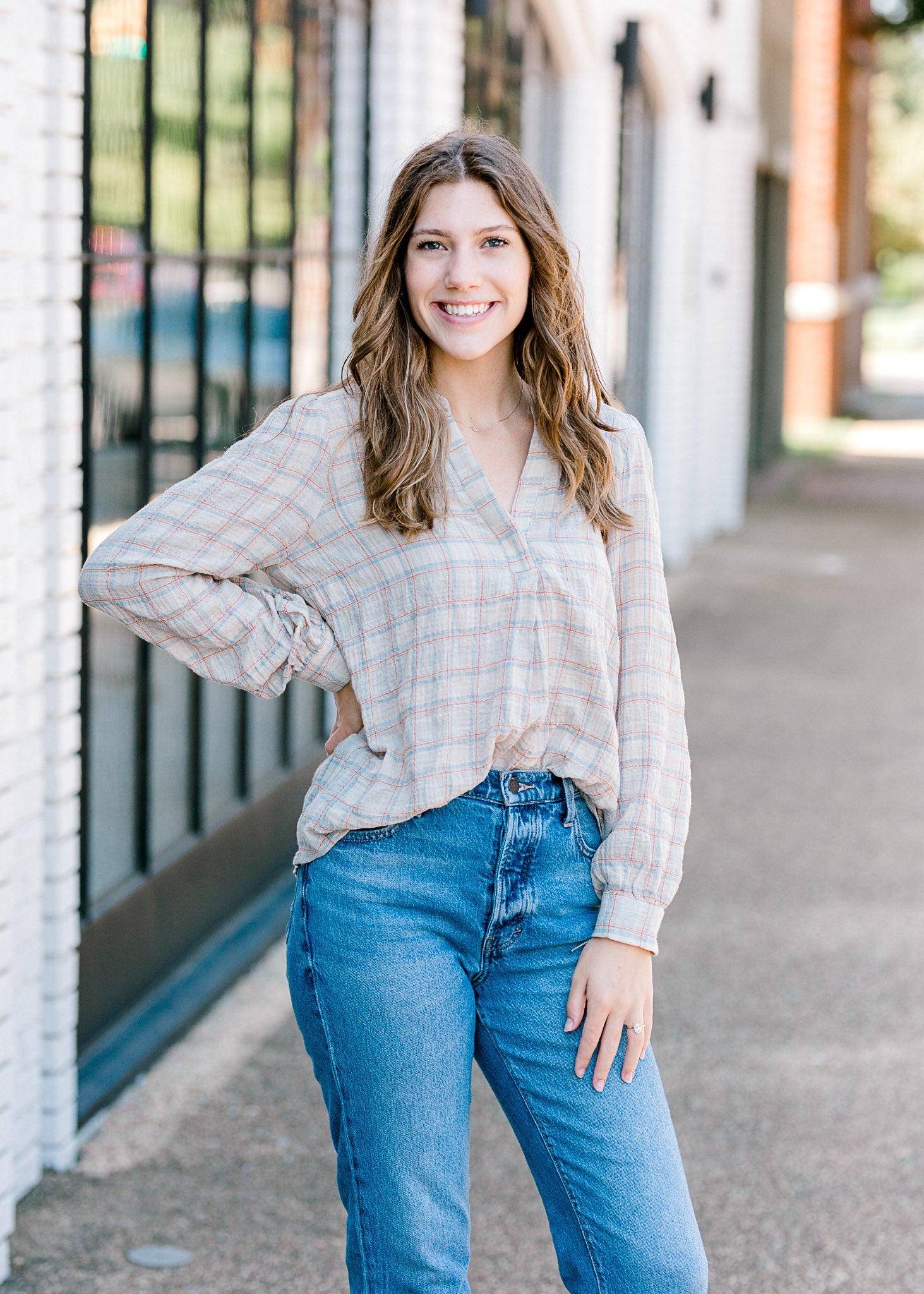 X Faded Plaid Long Sleeve Shirt