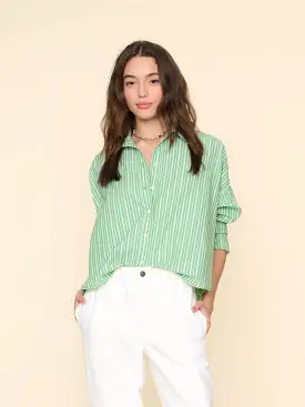 XIRENA Matcha Stripe Riley Shirt